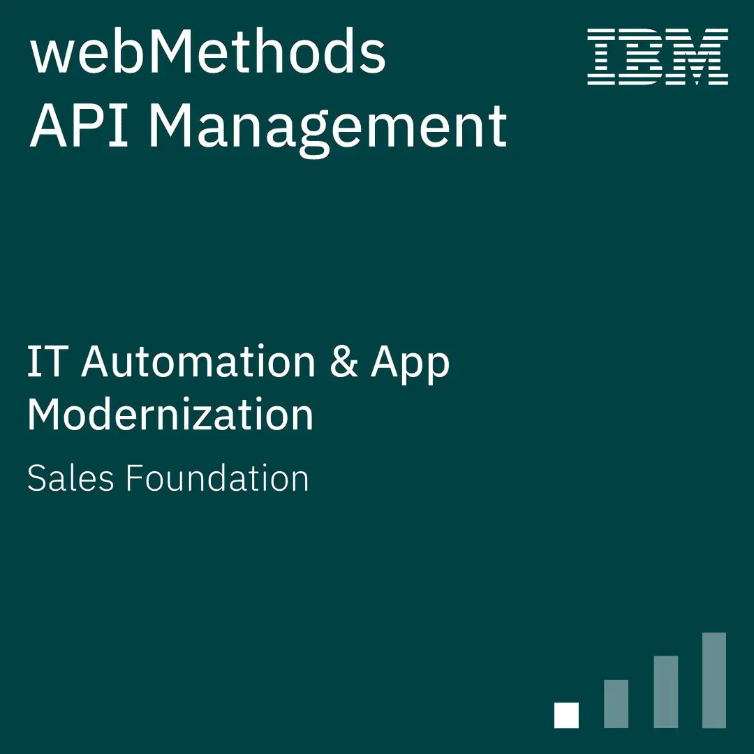IBM web methods api management sales foundation